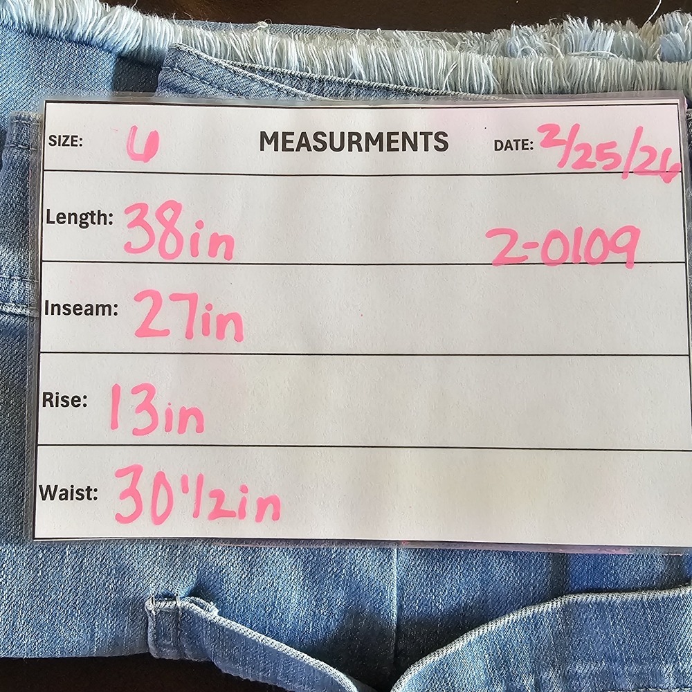 Industry Wide‎ Leg Raw Hem Womens 6 High-Rise Light Wash Denim Jeans - Picture 8 of 8